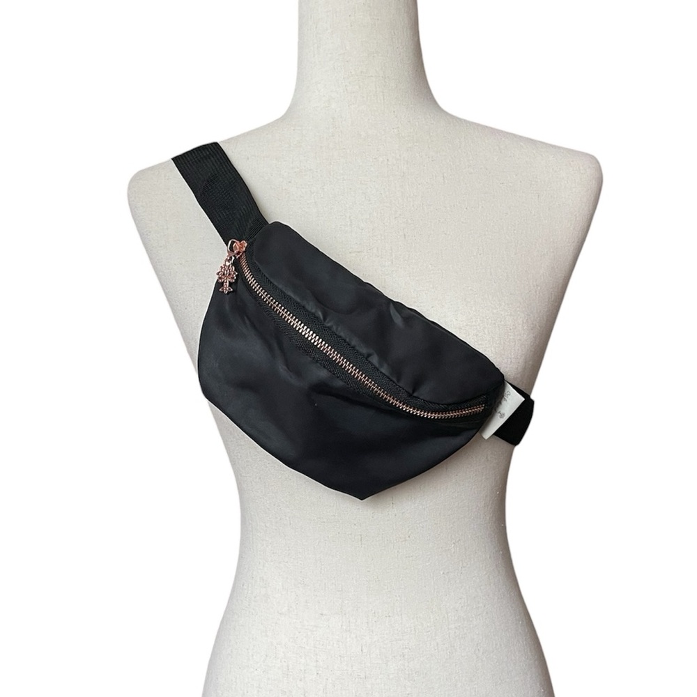 Oak and Reed black and rose gold nylon cross body bag